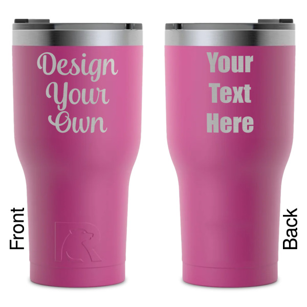 Custom Design Your Own RTIC Tumbler - Magenta - Laser Engraved - Double-Sided