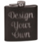 Custom Design - Black Flask - Engraved Front