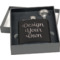 Custom Design - Engraved Black Flask Gift Set