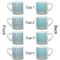 Custom Design - Double Shot Espresso Cup - Set of 4 - Front & Back