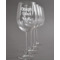 Custom Design - Engraved Wine Glasses Set of 4 - Front View