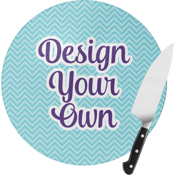 Custom Design Your Own Round Glass Cutting Board - Small