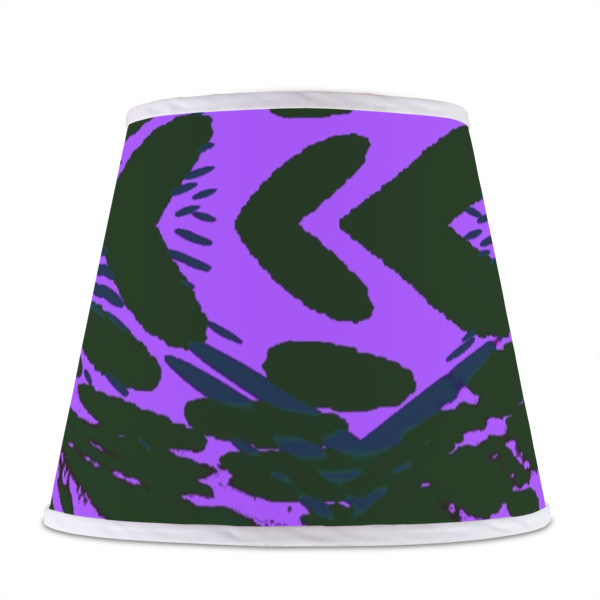 Custom Design - Poly Film Empire Lampshade - Front View