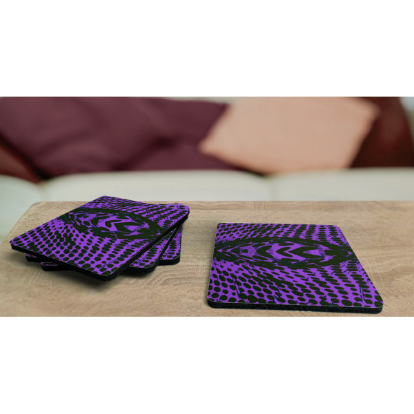 Custom Design - Coaster Rubber Back - On Coffee Table