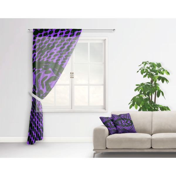 Custom Design - Sheer Curtain With Window and Rod - in Room Matching Pillow