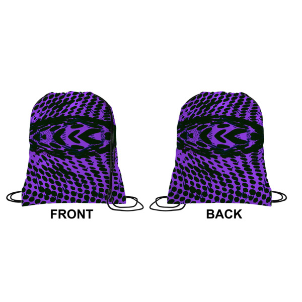 Custom Design - Drawstring Backpack Front & Back Small