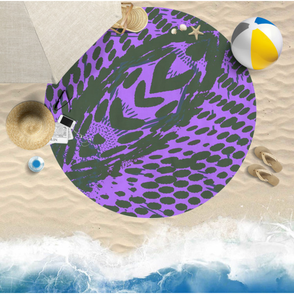 Custom Design - Round Beach Towel Lifestyle
