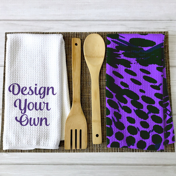 Custom Design - Waffle Weave Towels - 2 Print Styles