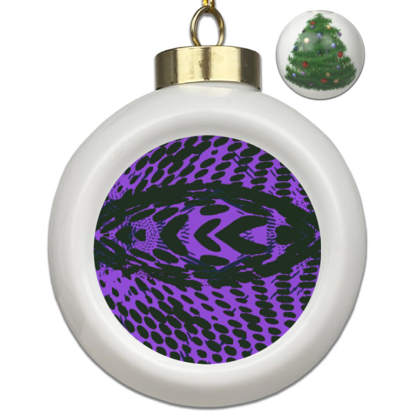 Custom Design Your Own Ceramic Ball Ornament - Christmas Tree