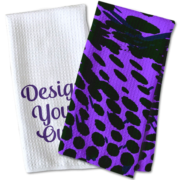Custom Design - Waffle Weave Towels - Two Print Styles