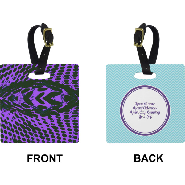 Custom Design - Square Luggage Tag (Front + Back)