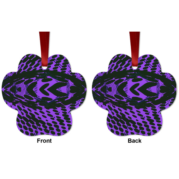 Custom Design - Metal Paw Ornament - Front and Back