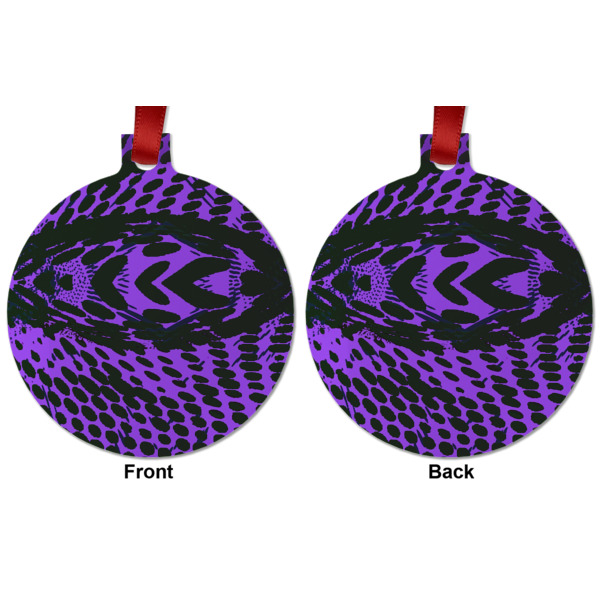 Custom Design - Metal Ball Ornament - Front and Back
