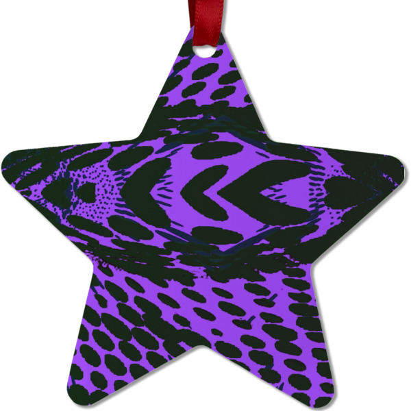 Custom Design - Metal Star Ornament - Front