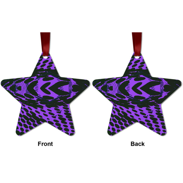 Custom Design - Metal Star Ornament - Front and Back