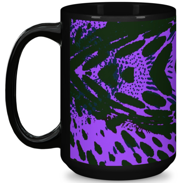 Custom Design Your Own 15 oz Coffee Mug - Black