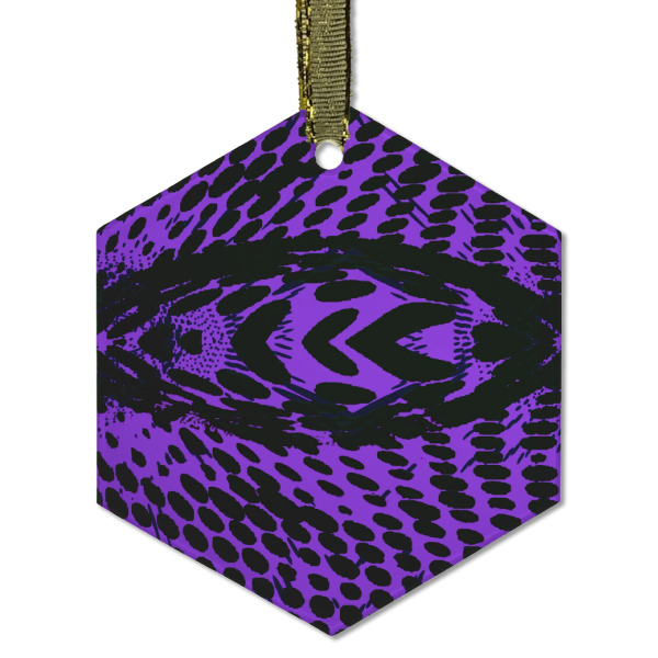 Custom Design - Frosted Glass Ornament - Hexagon