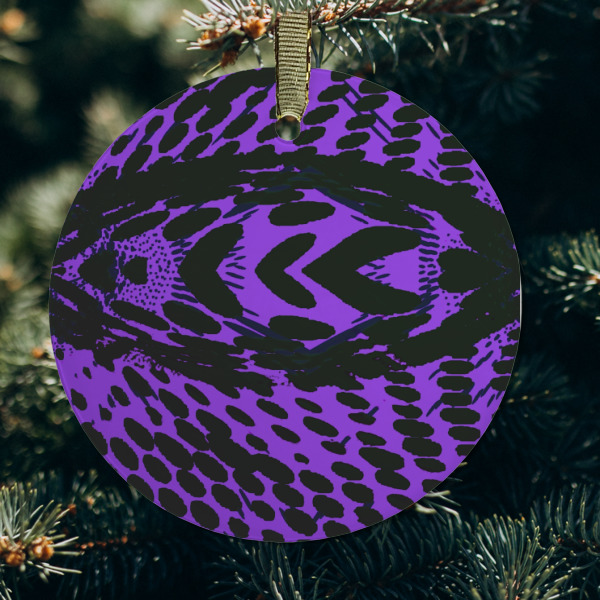 Custom Design - Frosted Glass Ornament - Round (Lifestyle)