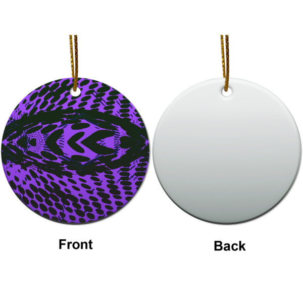 Custom Design - Ceramic Flat Ornament - Circle Front & Back (APPROVAL)