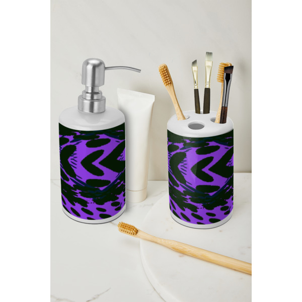 Custom Design - Ceramic Bathroom Accessories - LIFESTYLE (toothbrush holder & soap dispenser)