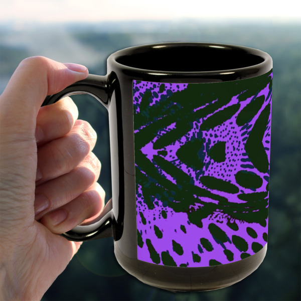 Custom Design - 15oz. Black Mug - Lifestyle