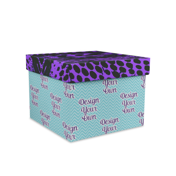 Custom Design Your Own Gift Box with Lid - Canvas Wrapped - Medium