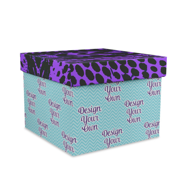 Custom Design Your Own Gift Box with Lid - Canvas Wrapped - Large
