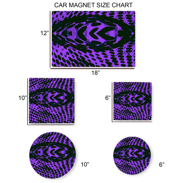 Custom Design - Car Magnets - SIZE CHART