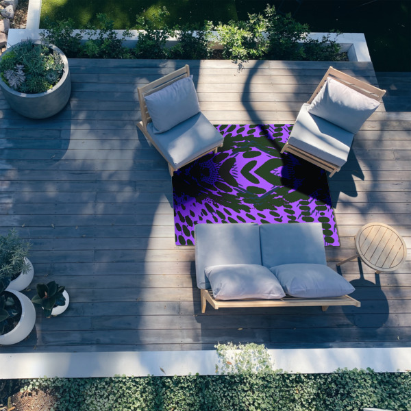 Custom Design - 5'x7' Patio Rug - In context