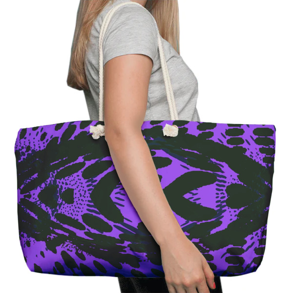 Custom Design - Large Rope Tote Bag - In Context View