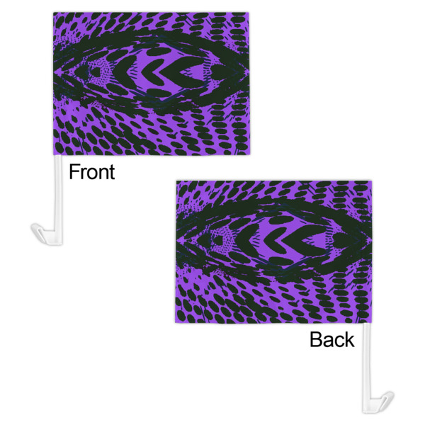 Custom Design - Car Flag - 11" x 8" - Front & Back View