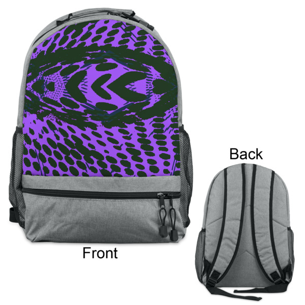 Custom Design - Large Backpack - Gray - Front & Back View