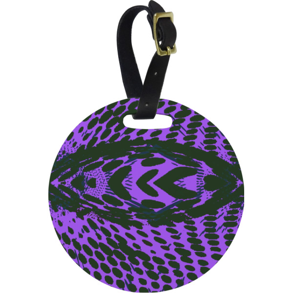 Custom Design Your Own Plastic Luggage Tag - Round