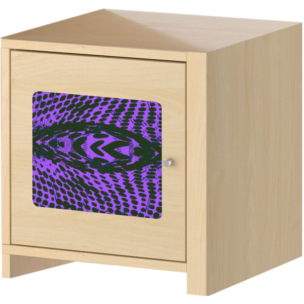 Custom Design - Square Wall Decal on Wooden Cabinet