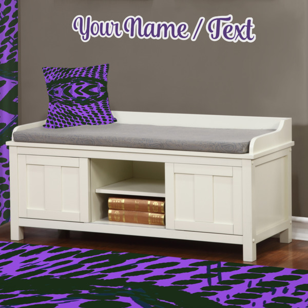 Custom Design - Wall Name Decal Above Storage bench