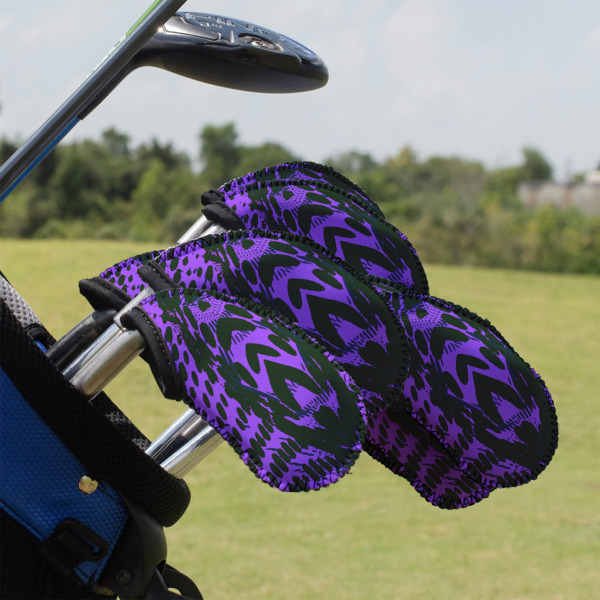 Custom Design - Golf Club Cover - Set of 9 - On Clubs