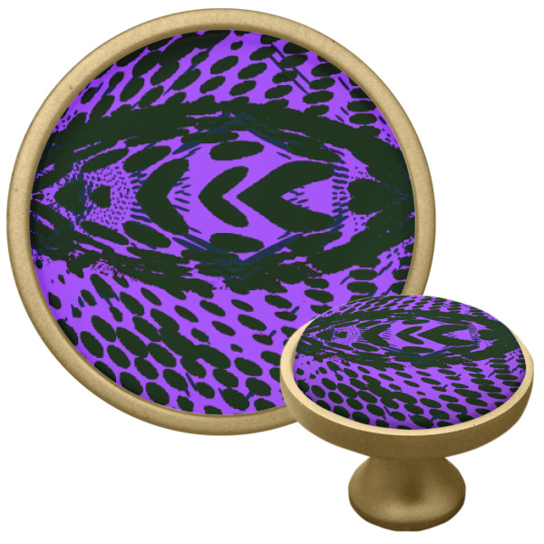 Custom Design - Cabinet Knob - Gold - Multi Angle