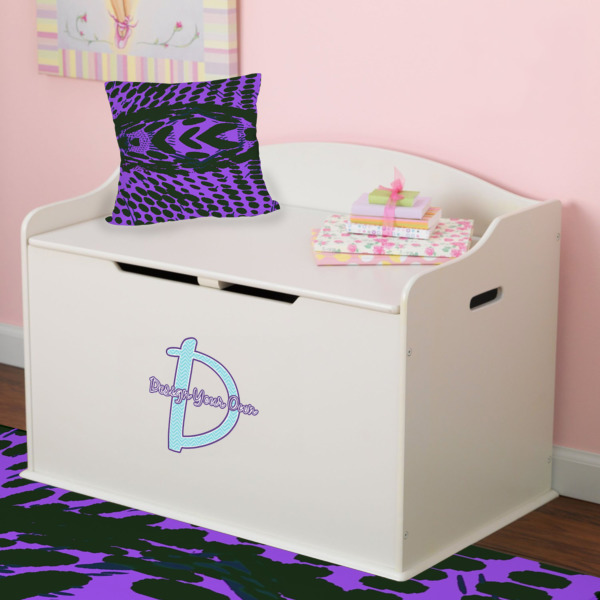 Custom Design - Wall Name & Initial Small on Toy Chest