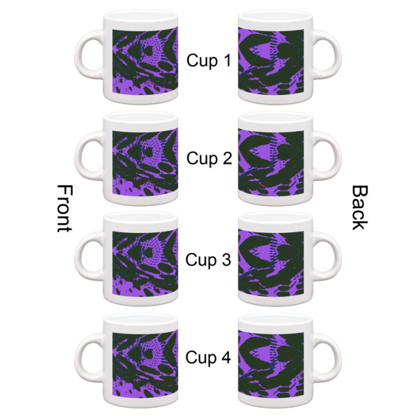 Custom Design - Single Shot Espresso Cup - Set of 4 - Front & Back