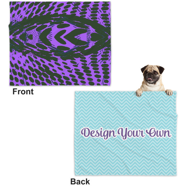Custom Design - Microfleece Dog Blanket - Large- Front & Back