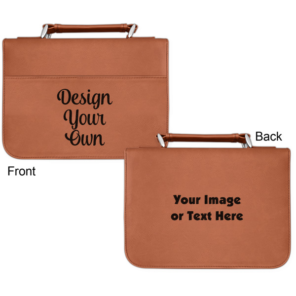 Custom Design - Cognac Leatherette Bible Covers - Small Double Sided Approval