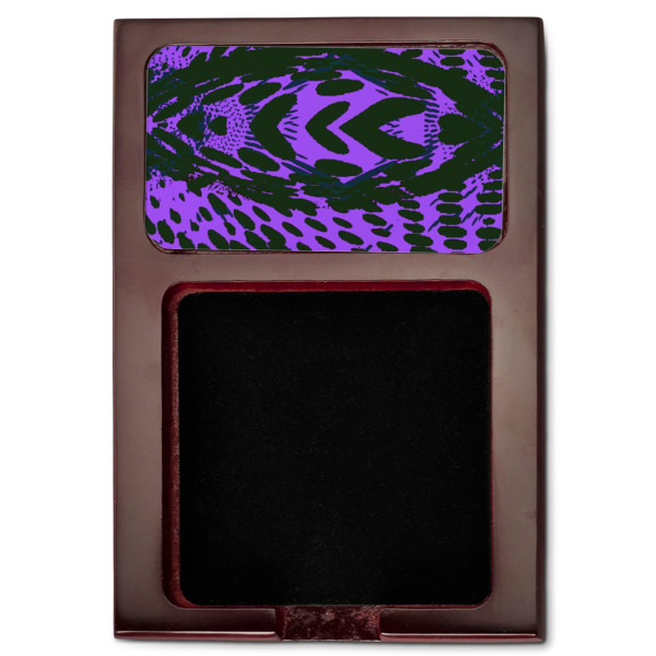 Custom Design - Red Mahogany Sticky Note Holder - Flat