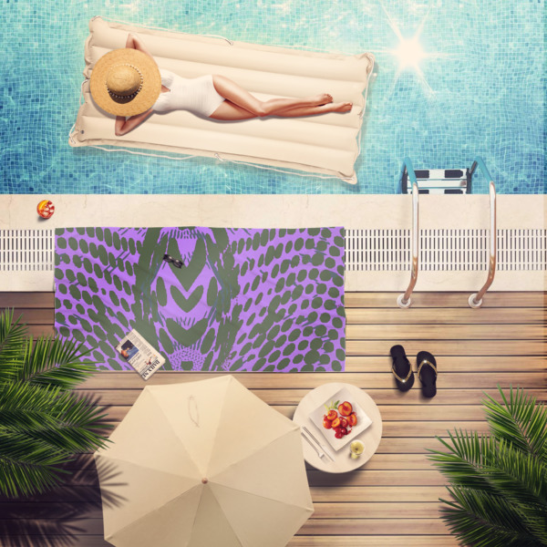 Custom Design - Beach Towel - Lifestyle at Pool