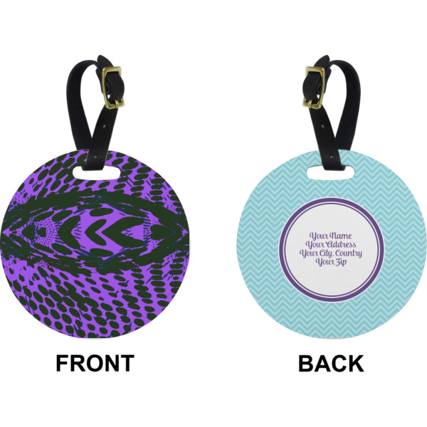 Custom Design - Circle Luggage Tag (Front + Back)