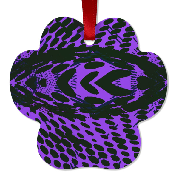 Custom Design - Metal Paw Ornament - Front