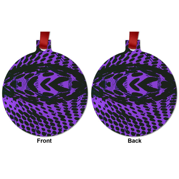 Custom Design - Metal Ball Ornament - Front and Back