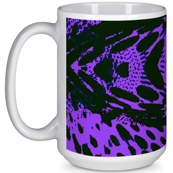 Custom Design Your Own 15 oz Coffee Mug - White