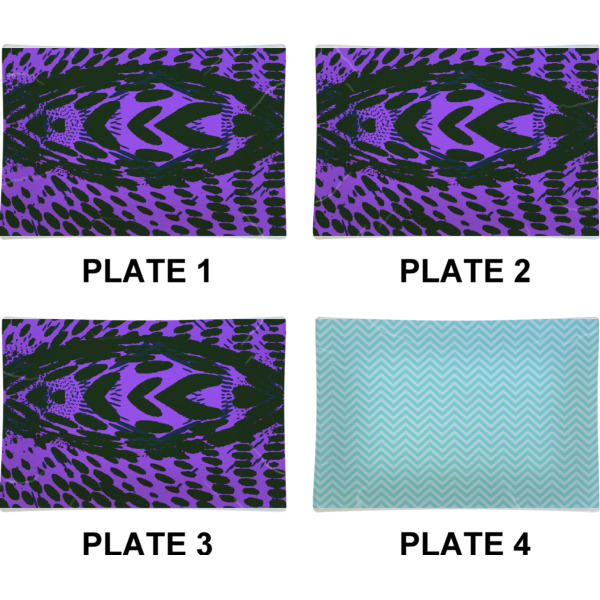 Custom Design - Set of Rectangular Appetizer / Dessert Plates (Approval)