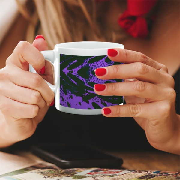 Custom Design - Double Shot Espresso Cup - Lifestyle in Hands Close