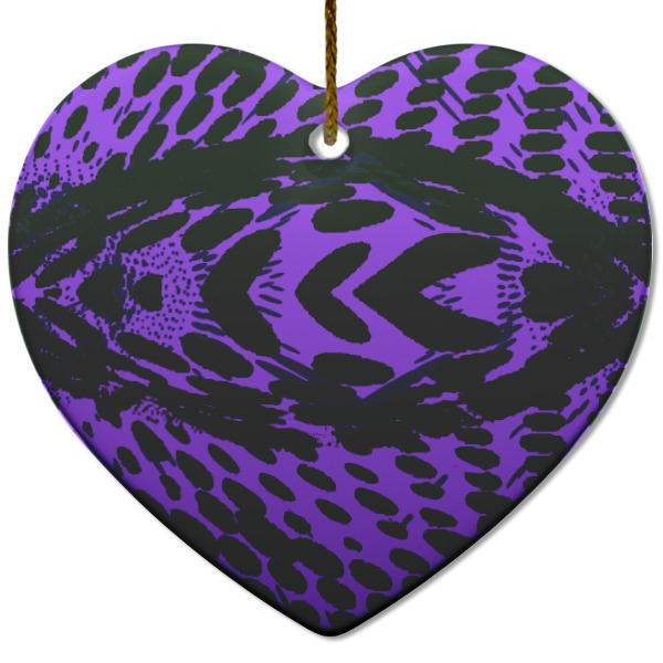 Custom Design - Ceramic Flat Ornament - Heart (Front)